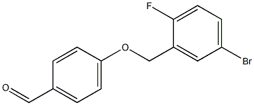 4-[(5-bromo-2-fluorophenyl)methoxy]benzaldehyde Struktur