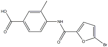 4-[(5-bromo-2-furoyl)amino]-3-methylbenzoic acid Struktur