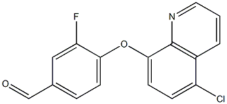 4-[(5-chloroquinolin-8-yl)oxy]-3-fluorobenzaldehyde Struktur