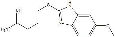 4-[(6-methoxy-1H-1,3-benzodiazol-2-yl)sulfanyl]butanimidamide Struktur