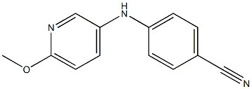 4-[(6-methoxypyridin-3-yl)amino]benzonitrile Struktur