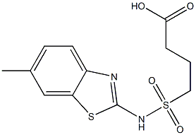 4-[(6-methyl-1,3-benzothiazol-2-yl)sulfamoyl]butanoic acid Struktur