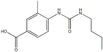 4-[(butylcarbamoyl)amino]-3-methylbenzoic acid Struktur