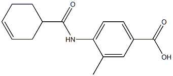 4-[(cyclohex-3-en-1-ylcarbonyl)amino]-3-methylbenzoic acid Struktur