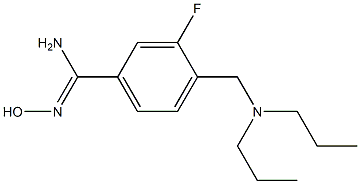 4-[(dipropylamino)methyl]-3-fluoro-N'-hydroxybenzenecarboximidamide Struktur