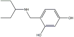 4-[(pentan-3-ylamino)methyl]benzene-1,3-diol Struktur