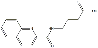 4-[(quinolin-2-ylcarbonyl)amino]butanoic acid Struktur