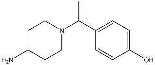 4-[1-(4-aminopiperidin-1-yl)ethyl]phenol Struktur