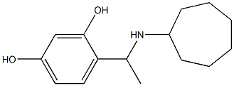 4-[1-(cycloheptylamino)ethyl]benzene-1,3-diol Struktur