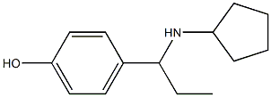 4-[1-(cyclopentylamino)propyl]phenol Struktur