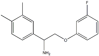 4-[1-amino-2-(3-fluorophenoxy)ethyl]-1,2-dimethylbenzene Struktur