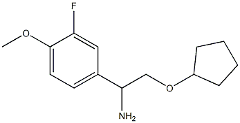 4-[1-amino-2-(cyclopentyloxy)ethyl]-2-fluoro-1-methoxybenzene Struktur