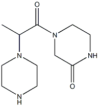 4-[2-(piperazin-1-yl)propanoyl]piperazin-2-one Struktur