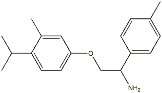 4-[2-amino-2-(4-methylphenyl)ethoxy]-2-methyl-1-(propan-2-yl)benzene Struktur