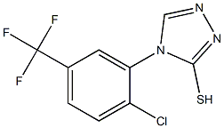 4-[2-chloro-5-(trifluoromethyl)phenyl]-4H-1,2,4-triazole-3-thiol Struktur