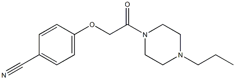 4-[2-oxo-2-(4-propylpiperazin-1-yl)ethoxy]benzonitrile Struktur