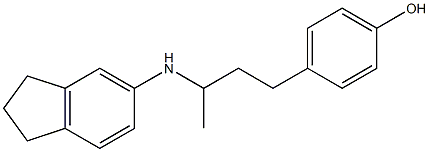 4-[3-(2,3-dihydro-1H-inden-5-ylamino)butyl]phenol Struktur