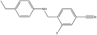 4-{[(4-ethylphenyl)amino]methyl}-3-fluorobenzonitrile Struktur