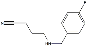 4-{[(4-fluorophenyl)methyl]amino}butanenitrile Struktur