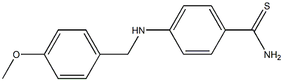 4-{[(4-methoxyphenyl)methyl]amino}benzene-1-carbothioamide Struktur