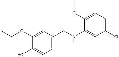 4-{[(5-chloro-2-methoxyphenyl)amino]methyl}-2-ethoxyphenol Struktur