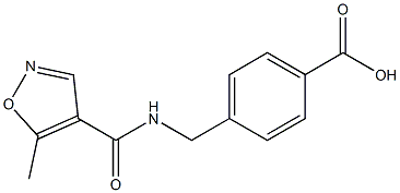 4-{[(5-methyl-1,2-oxazol-4-yl)formamido]methyl}benzoic acid Struktur