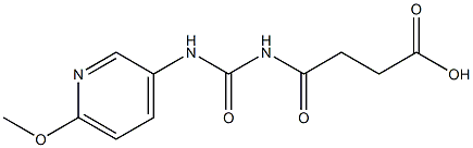 4-{[(6-methoxypyridin-3-yl)carbamoyl]amino}-4-oxobutanoic acid Struktur