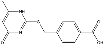 4-{[(6-methyl-4-oxo-1,4-dihydropyrimidin-2-yl)thio]methyl}benzoic acid Struktur