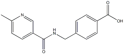 4-{[(6-methylpyridin-3-yl)formamido]methyl}benzoic acid Struktur