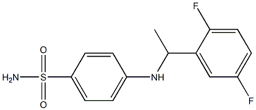 4-{[1-(2,5-difluorophenyl)ethyl]amino}benzene-1-sulfonamide Struktur