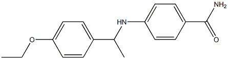 4-{[1-(4-ethoxyphenyl)ethyl]amino}benzamide Struktur