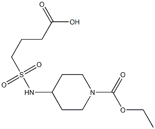 4-{[1-(ethoxycarbonyl)piperidin-4-yl]sulfamoyl}butanoic acid Struktur