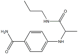 4-{[1-(propylcarbamoyl)ethyl]amino}benzamide Struktur