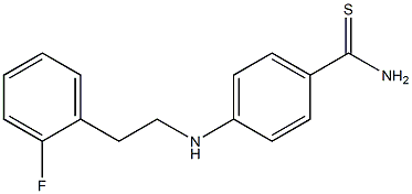 4-{[2-(2-fluorophenyl)ethyl]amino}benzene-1-carbothioamide Struktur