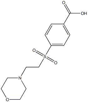 4-{[2-(morpholin-4-yl)ethane]sulfonyl}benzoic acid Struktur