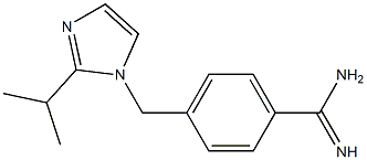 4-{[2-(propan-2-yl)-1H-imidazol-1-yl]methyl}benzene-1-carboximidamide Struktur