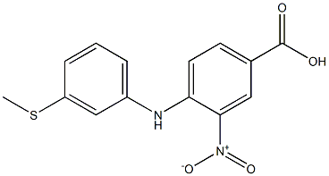 4-{[3-(methylsulfanyl)phenyl]amino}-3-nitrobenzoic acid Struktur