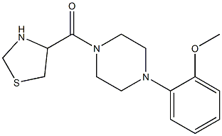 4-{[4-(2-methoxyphenyl)piperazin-1-yl]carbonyl}-1,3-thiazolidine Struktur