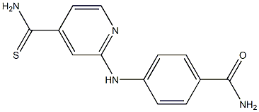 4-{[4-(aminocarbonothioyl)pyridin-2-yl]amino}benzamide Struktur