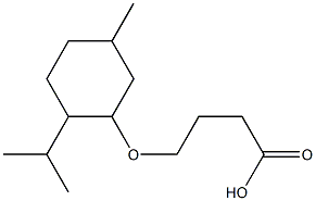 4-{[5-methyl-2-(propan-2-yl)cyclohexyl]oxy}butanoic acid Struktur