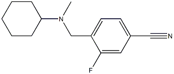 4-{[cyclohexyl(methyl)amino]methyl}-3-fluorobenzonitrile Struktur