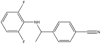 4-{1-[(2,6-difluorophenyl)amino]ethyl}benzonitrile Struktur