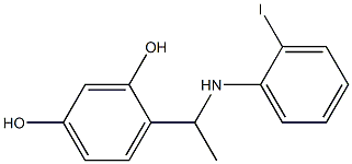 4-{1-[(2-iodophenyl)amino]ethyl}benzene-1,3-diol Struktur