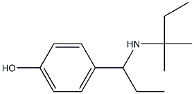 4-{1-[(2-methylbutan-2-yl)amino]propyl}phenol Struktur