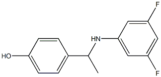 4-{1-[(3,5-difluorophenyl)amino]ethyl}phenol Struktur