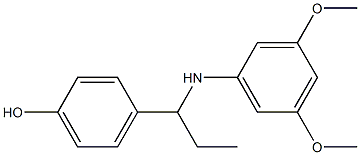 4-{1-[(3,5-dimethoxyphenyl)amino]propyl}phenol Struktur