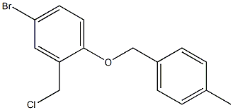 4-bromo-2-(chloromethyl)-1-[(4-methylphenyl)methoxy]benzene Struktur