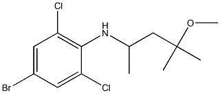 4-bromo-2,6-dichloro-N-(4-methoxy-4-methylpentan-2-yl)aniline Struktur