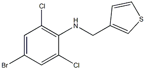 4-bromo-2,6-dichloro-N-(thiophen-3-ylmethyl)aniline Struktur