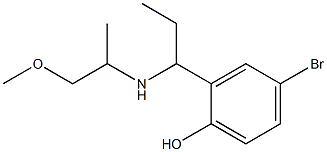 4-bromo-2-{1-[(1-methoxypropan-2-yl)amino]propyl}phenol Struktur